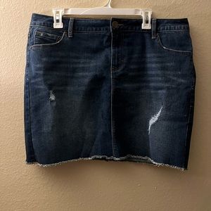 Distressed jean skirt.  16W Meri Skye from DIA.com.  NWOT
